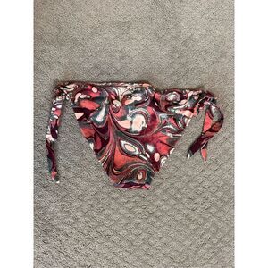 NEW Kari Traa Abstract Multicolor Bikini Bottoms Medium
